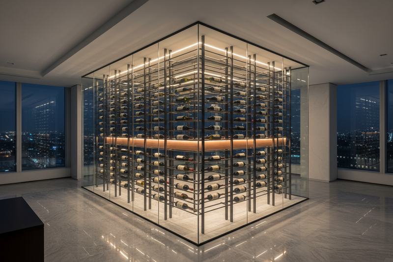 Modern Glass Wine Rooms – WineRoomDesign.com